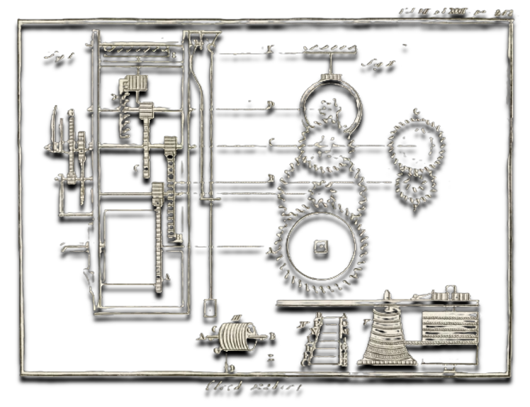 Vintage engineering plate of mechanical clockwork — gears, escapements, and adjustable timing wheels — a metaphor for adaptive real-time risk controls.